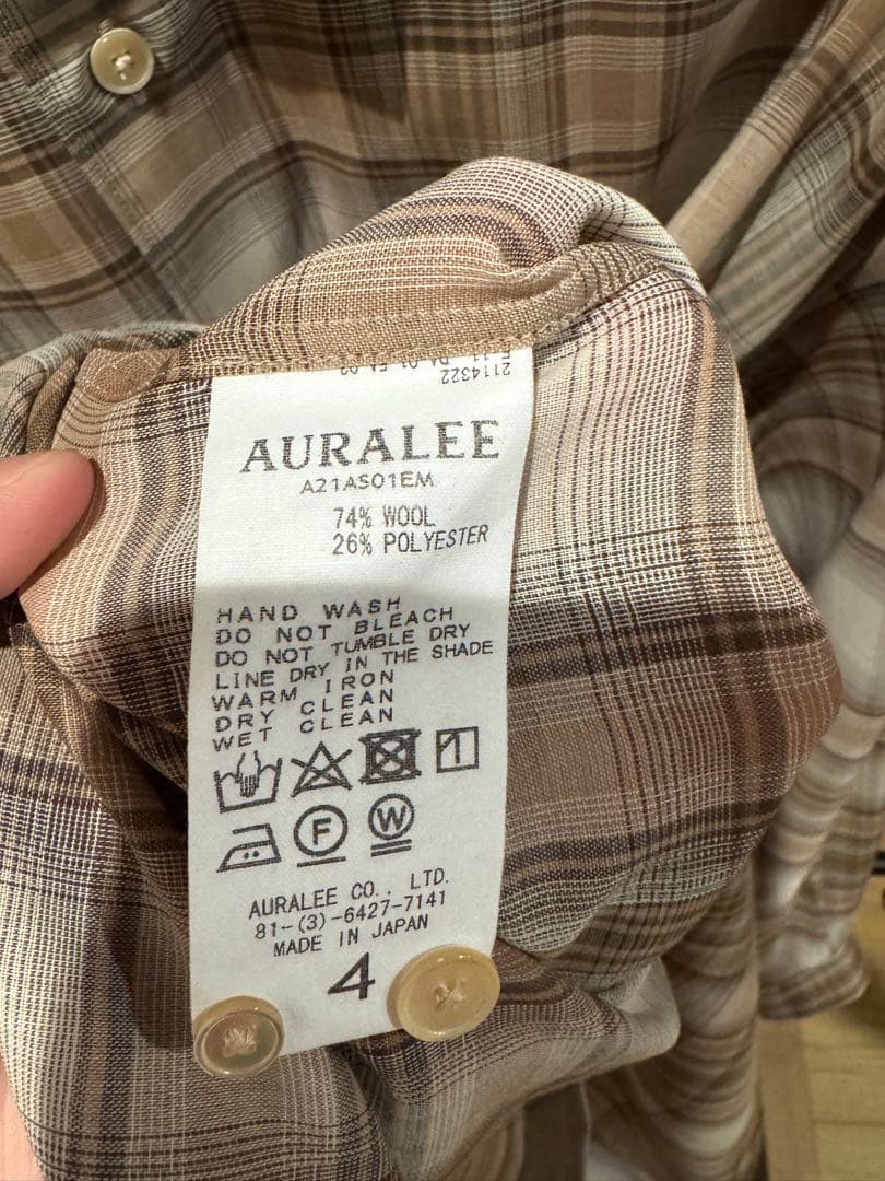 トップス auralee WOOL RECYCLED POLYESTER CLOTH