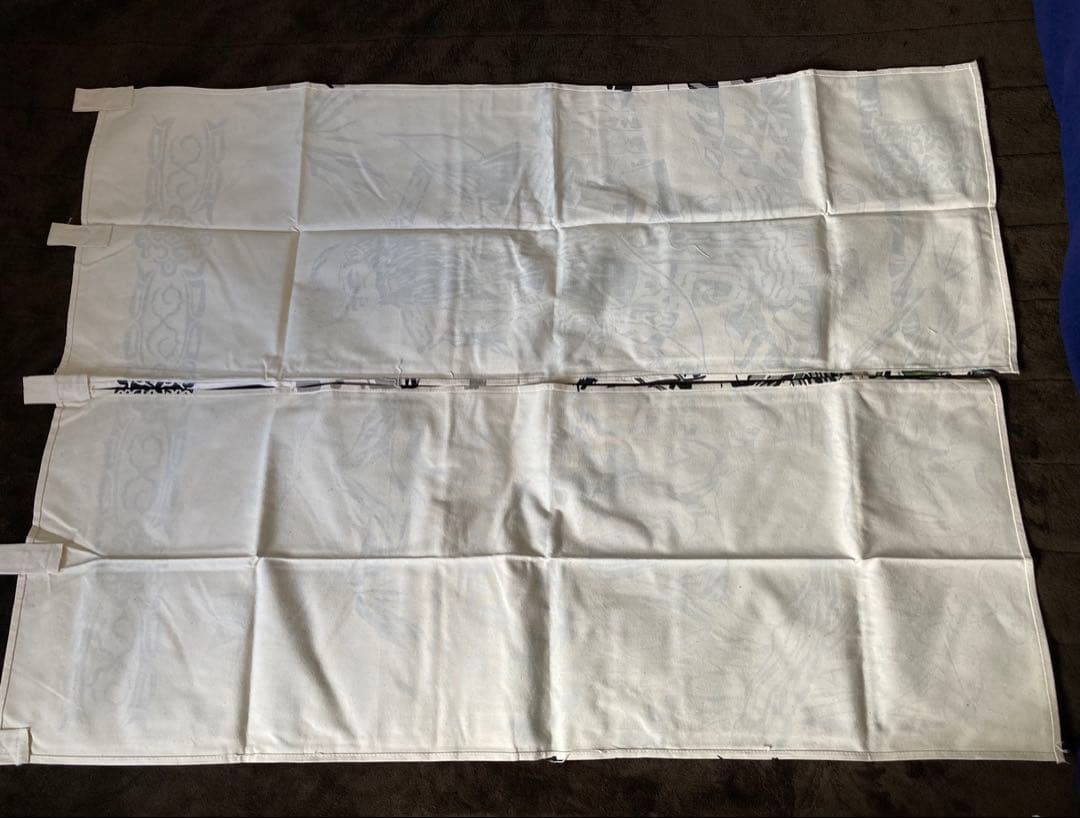 アイヌ民族 鶴酋長カラー 特大 北海道帆布 のれん 超希少商品 アイヌコタン村