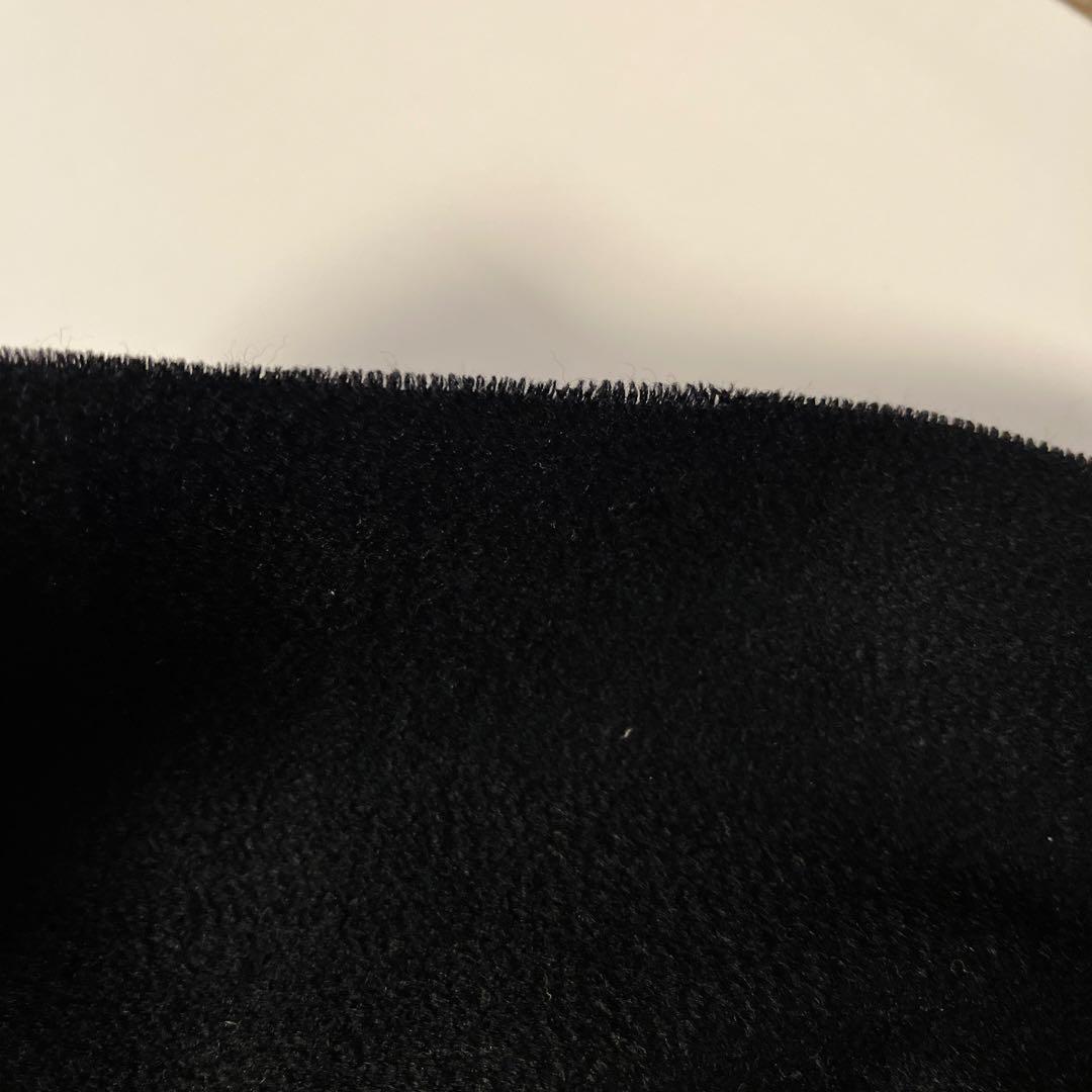 ルイヴィトン LVロゴ フリンジ付き カシミヤマフラー 黒