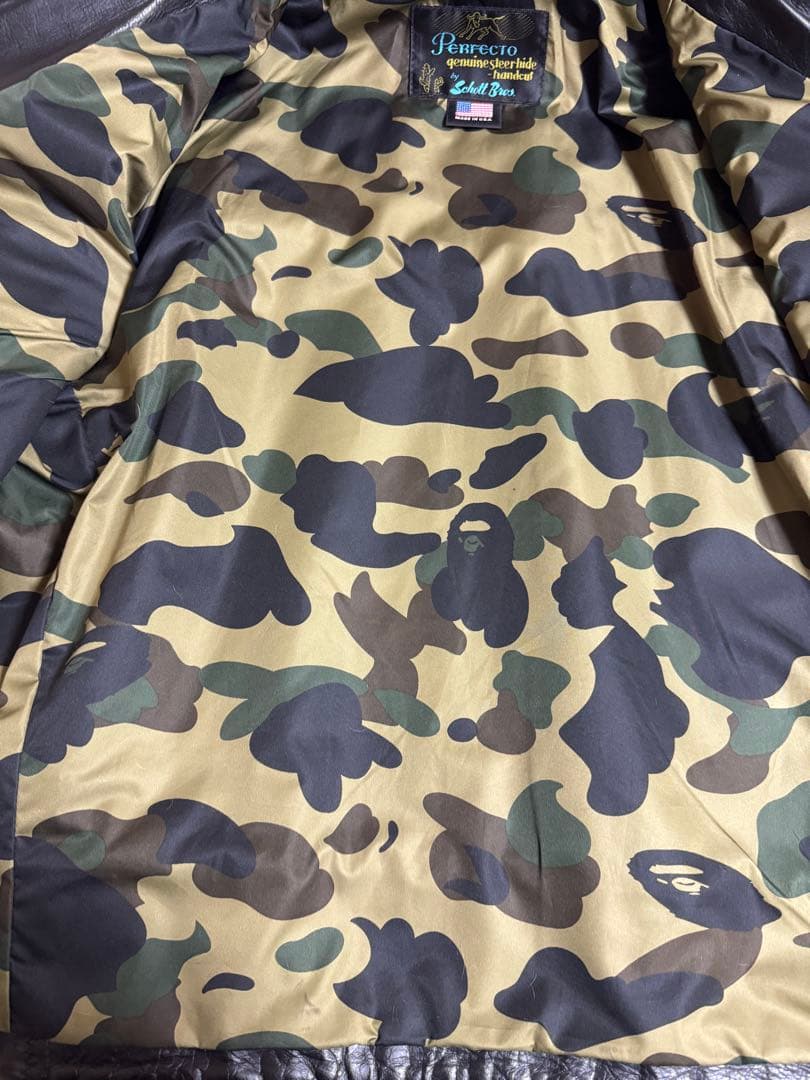 A BATHING APE×Schott ショット　ライダース　シングル