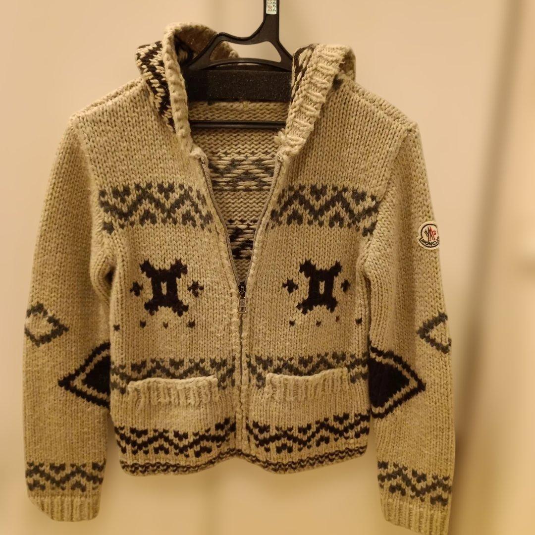 モンクレール　キッズ　ニットパーカー　カウチン　130　美品