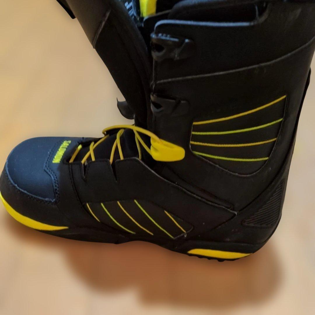 SALOMON スノーボードブーツ SYNAPSE WIDE ブラック/イエロー