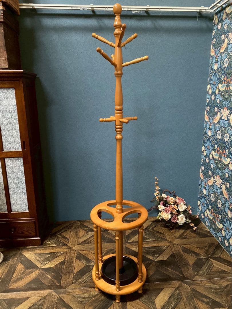 木製 傘立て ポールハンガー インテリア カントリー 玄関 ハンガーラック
