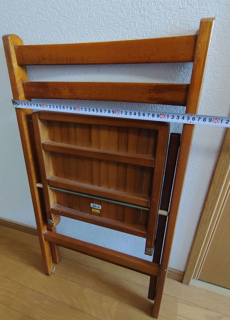 【toutouさま専用】木製折りたたみ椅子 スラットデザイン x２個セット