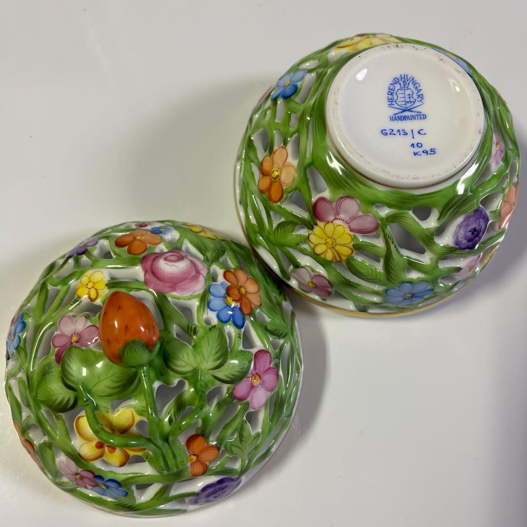 ヘレンド　ＨＥＲＥＮＤ　ボンボニエール　透かし ボンボン入れ