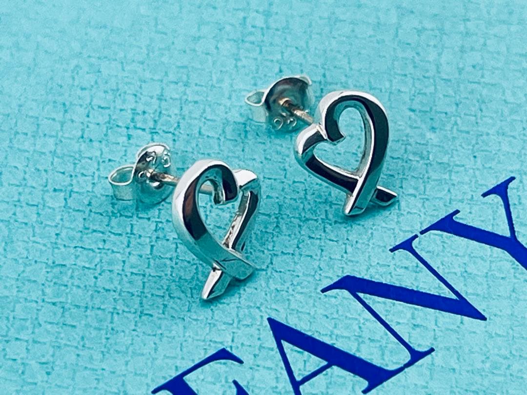 c983 美品　ティファニー　ラビングハート　ピアス　パロマピカソ　925