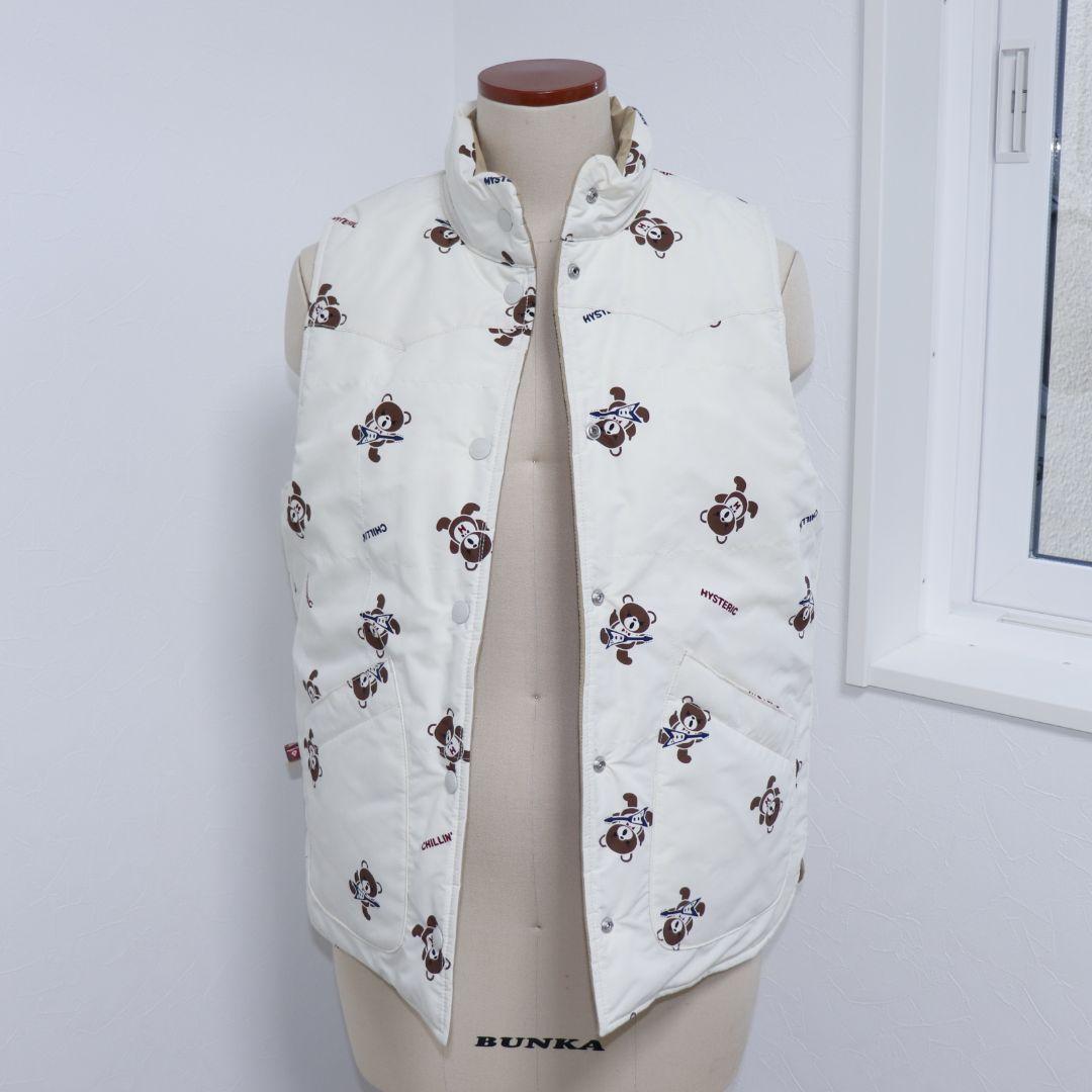 美品　ヒステリックグラマー　ファックベア　ダウンベスト　リバーシブル　S