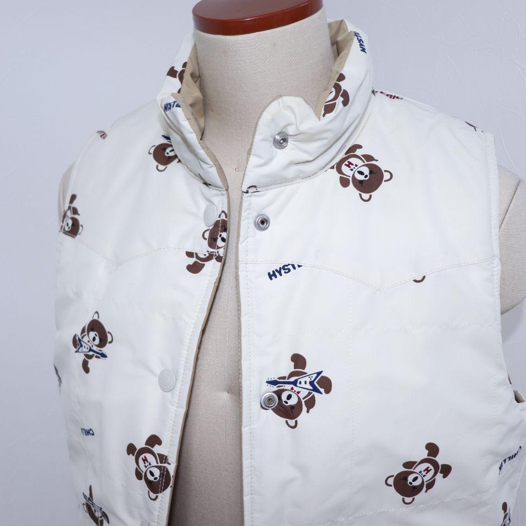 美品　ヒステリックグラマー　ファックベア　ダウンベスト　リバーシブル　S