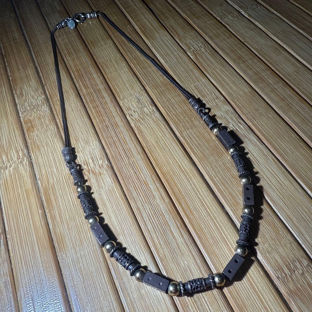 【希少1点物】Vintageネックレス アメリカ 925 ユーロ K14 14金