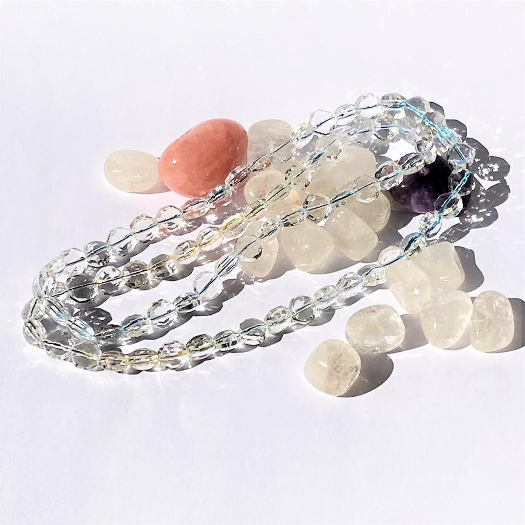 【いつか見た光】水晶 八角形 天然石ネックレス