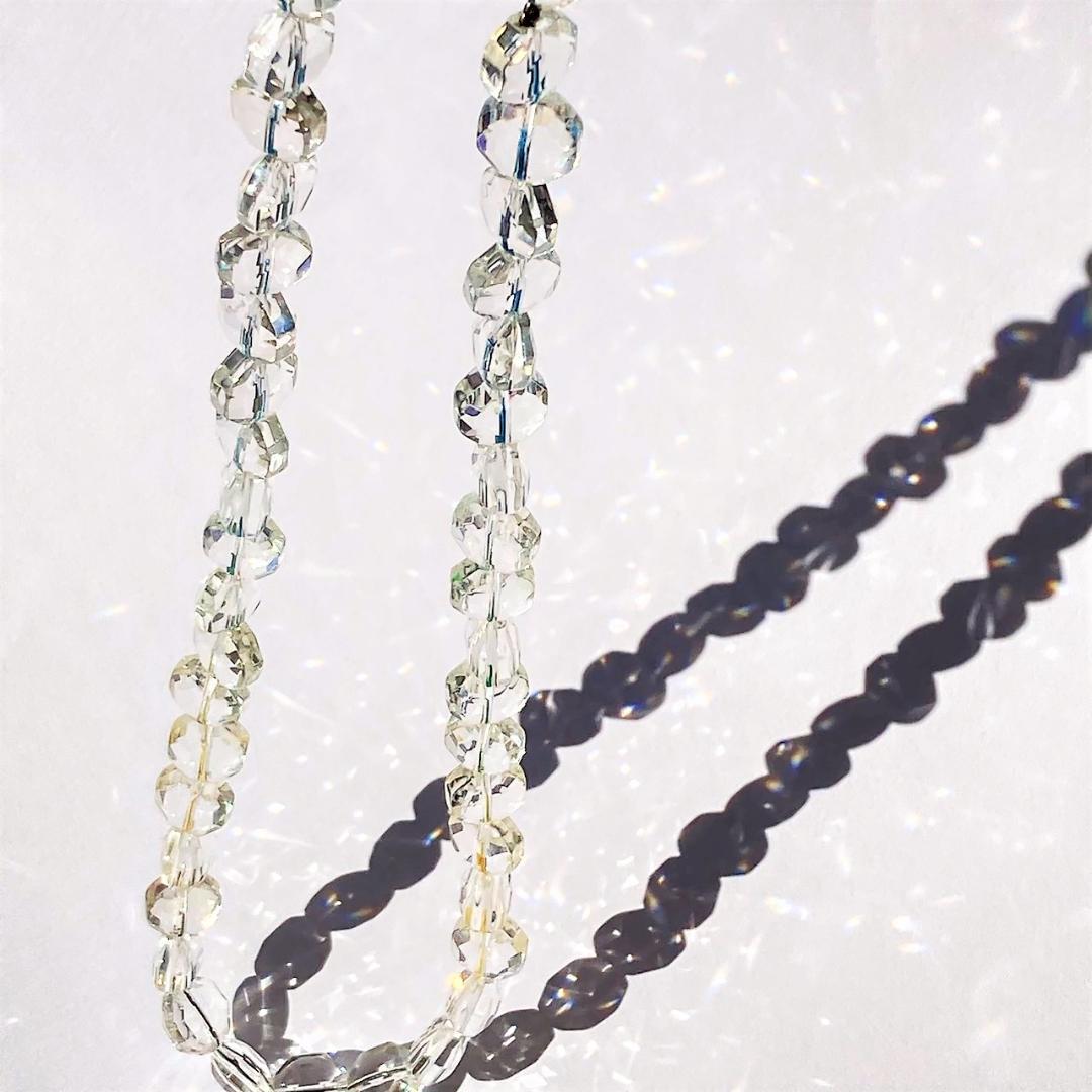 【いつか見た光】水晶 八角形 天然石ネックレス