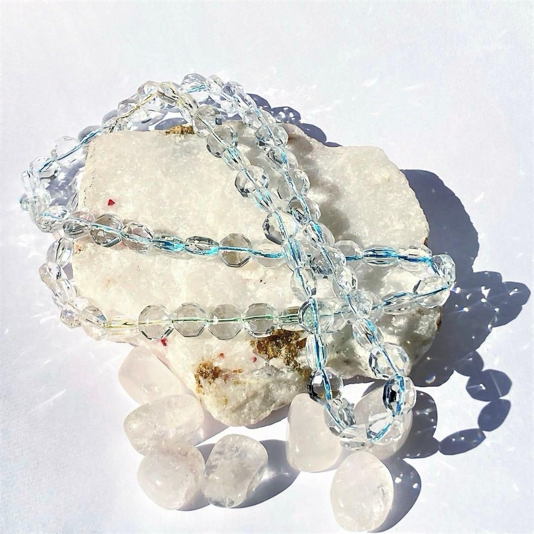 【いつか見た光】水晶 八角形 天然石ネックレス