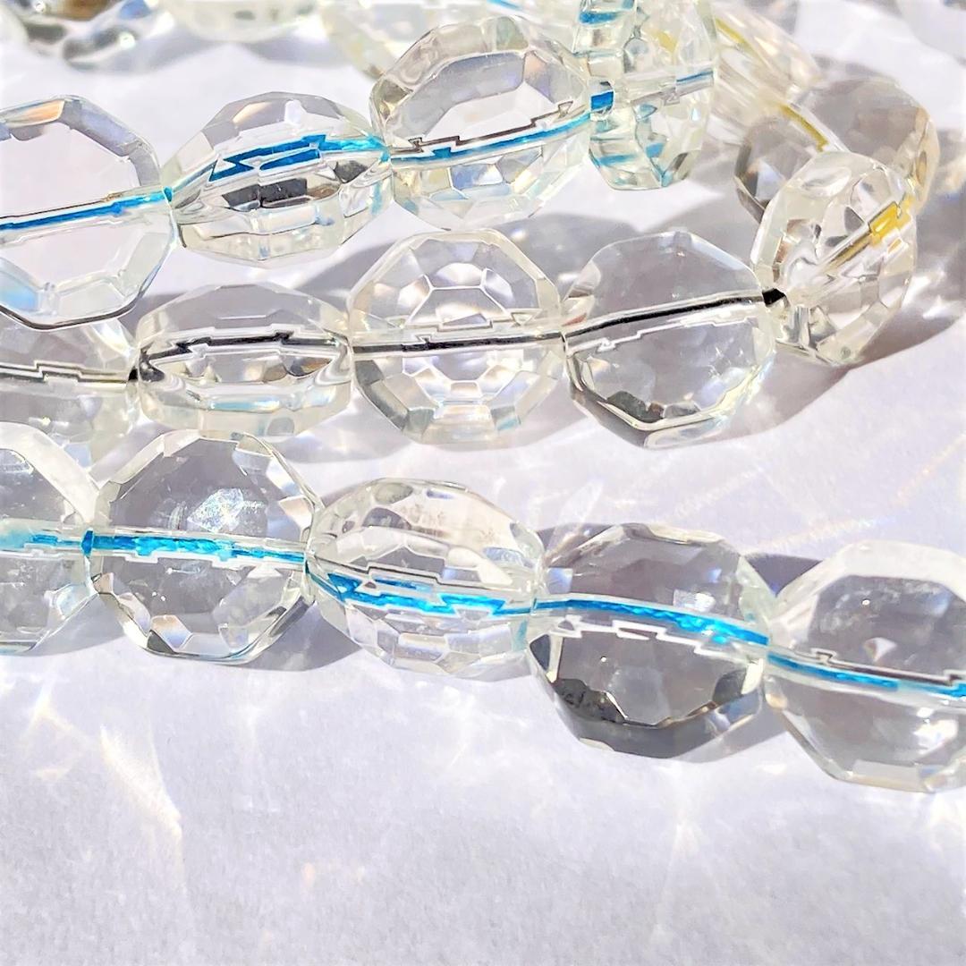 【いつか見た光】水晶 八角形 天然石ネックレス