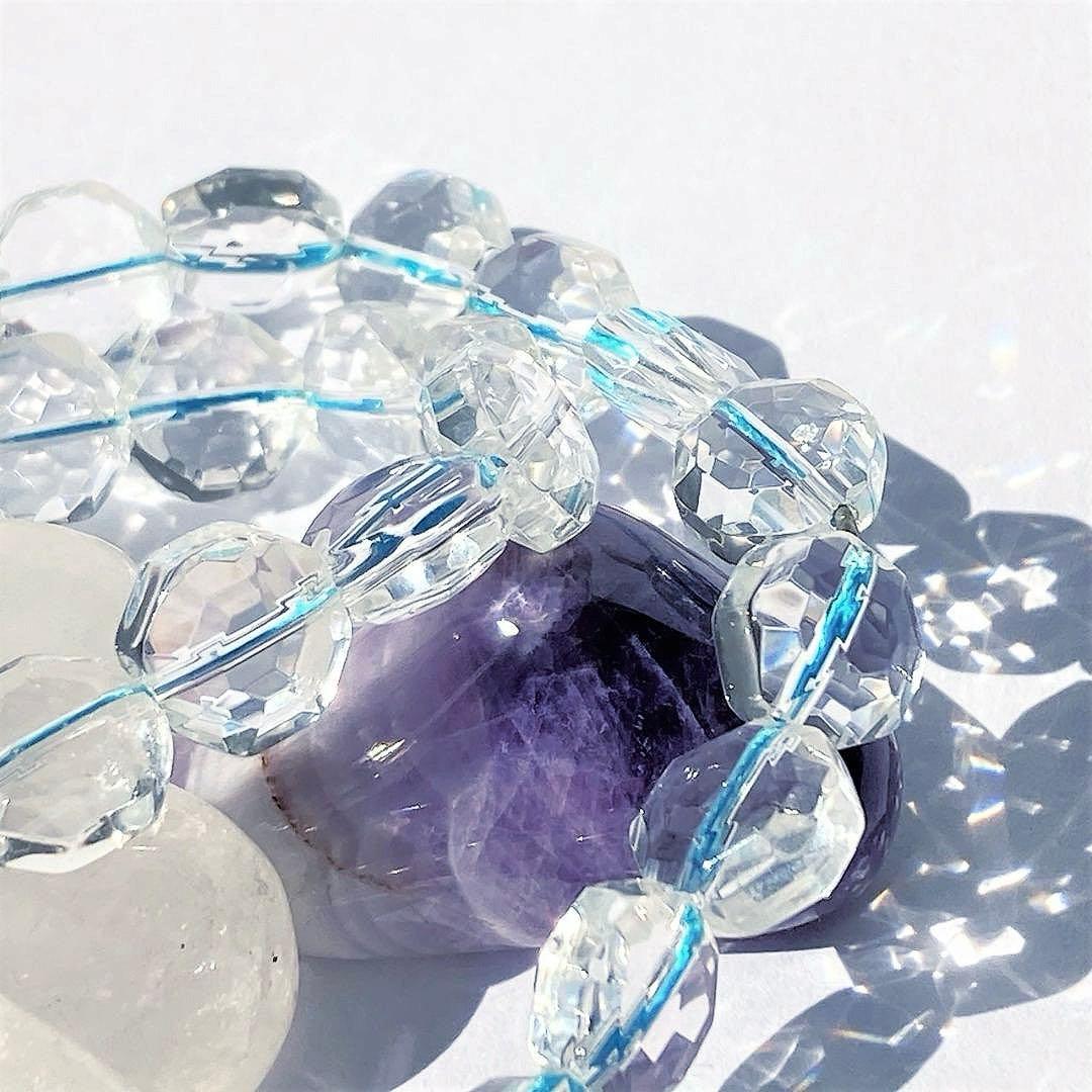 【いつか見た光】水晶 八角形 天然石ネックレス