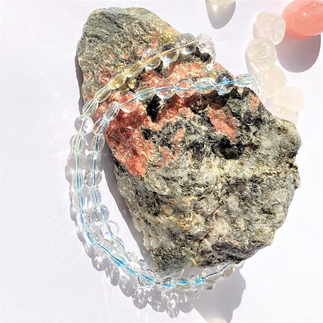 【いつか見た光】水晶 八角形 天然石ネックレス