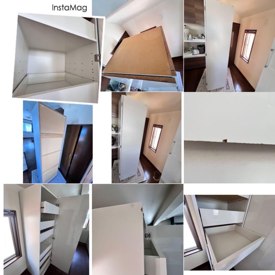 ぽかぽか　大量収納キッチンストッカー 幅50 食品ストッカー dinos