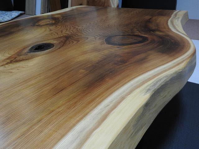 №45　秋田杉一枚板☆座卓☆厚板　6帖～8 帖☆巾広貴重品☆