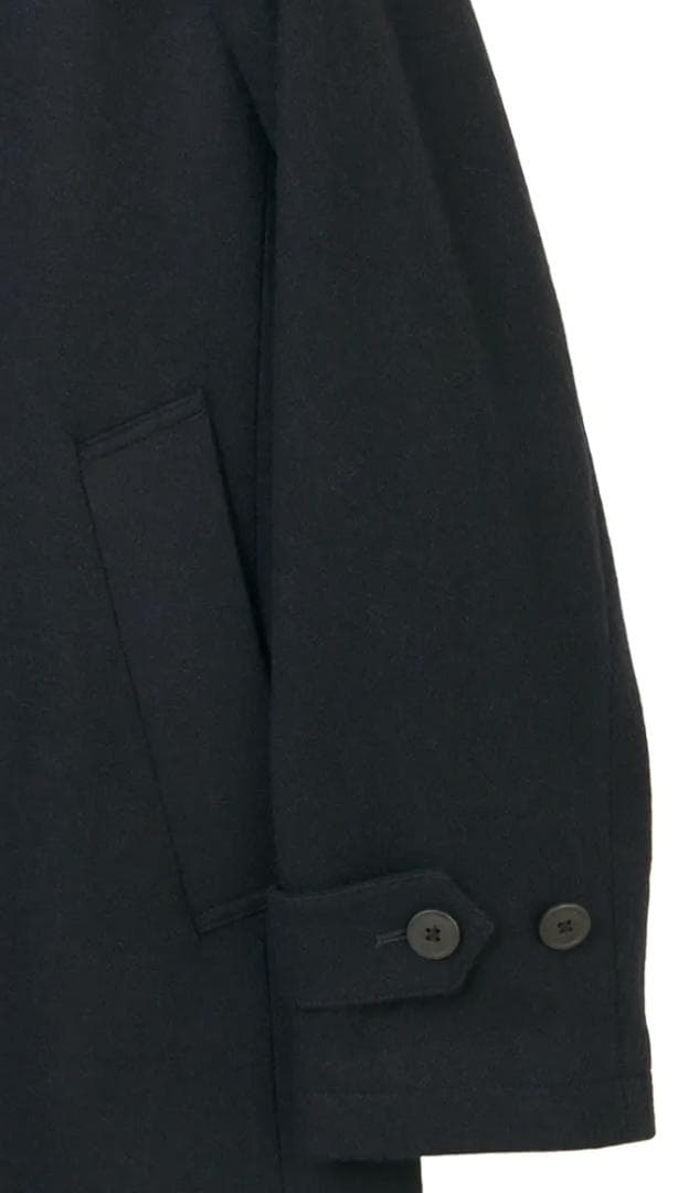 セヴィルロウ プレミアムステンカラーコートカシミヤ混 サイズM 新品 ネイビー