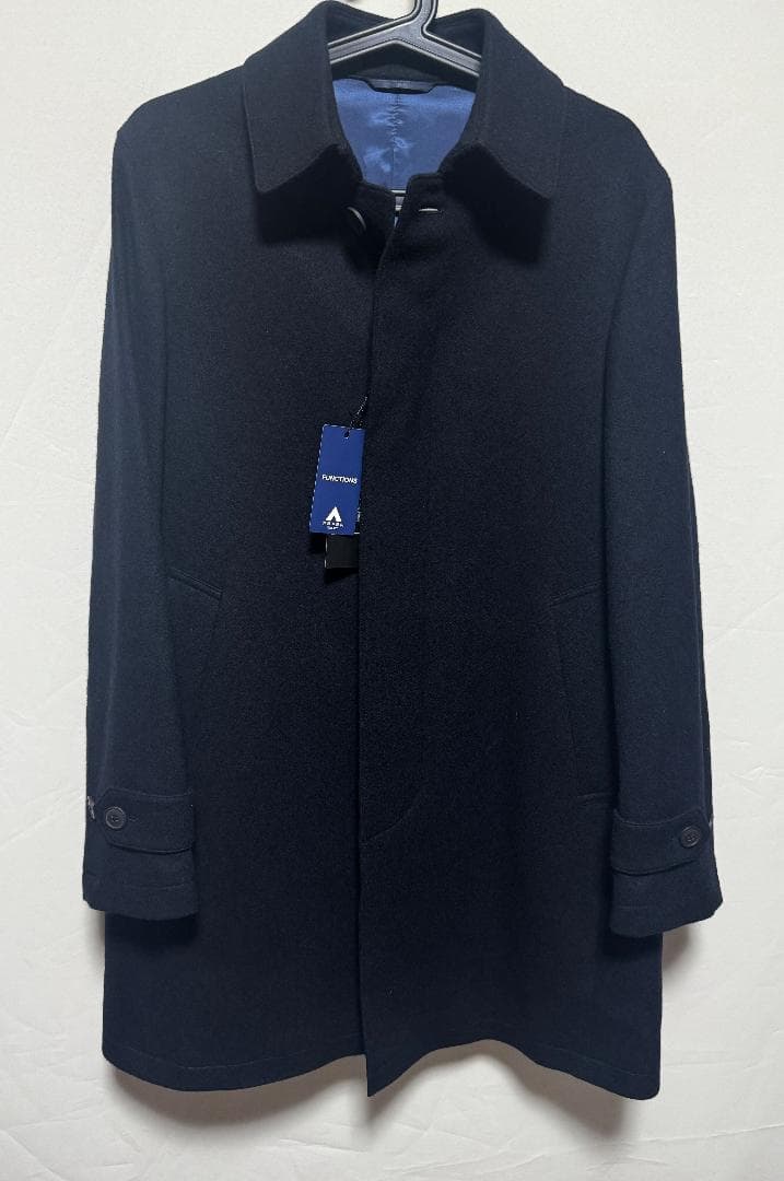 セヴィルロウ プレミアムステンカラーコートカシミヤ混 サイズM 新品 ネイビー