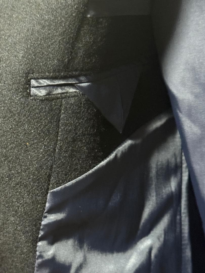 セヴィルロウ プレミアムステンカラーコートカシミヤ混 サイズM 新品 ネイビー