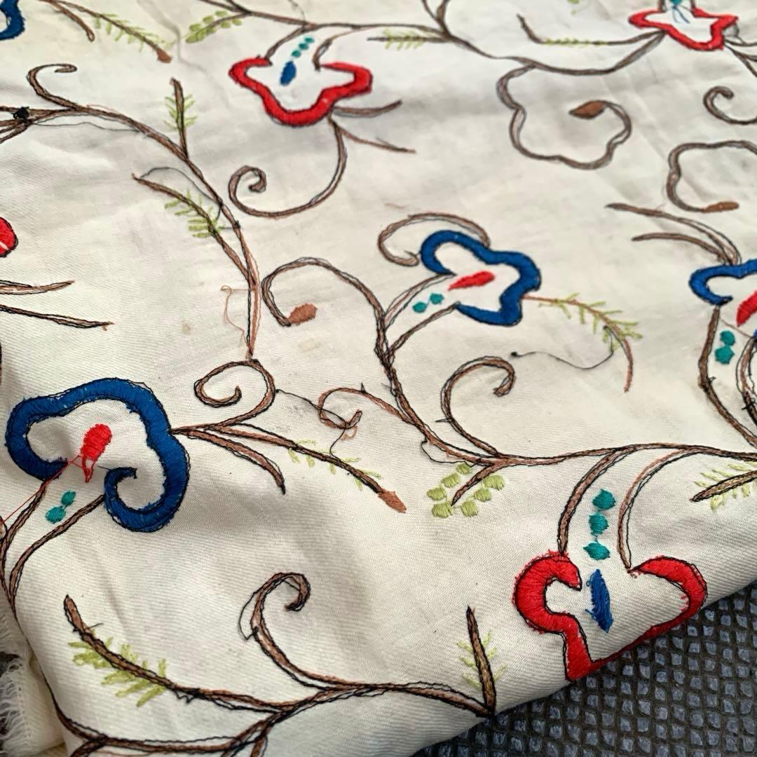 vintage 刺繍　ショール ストール