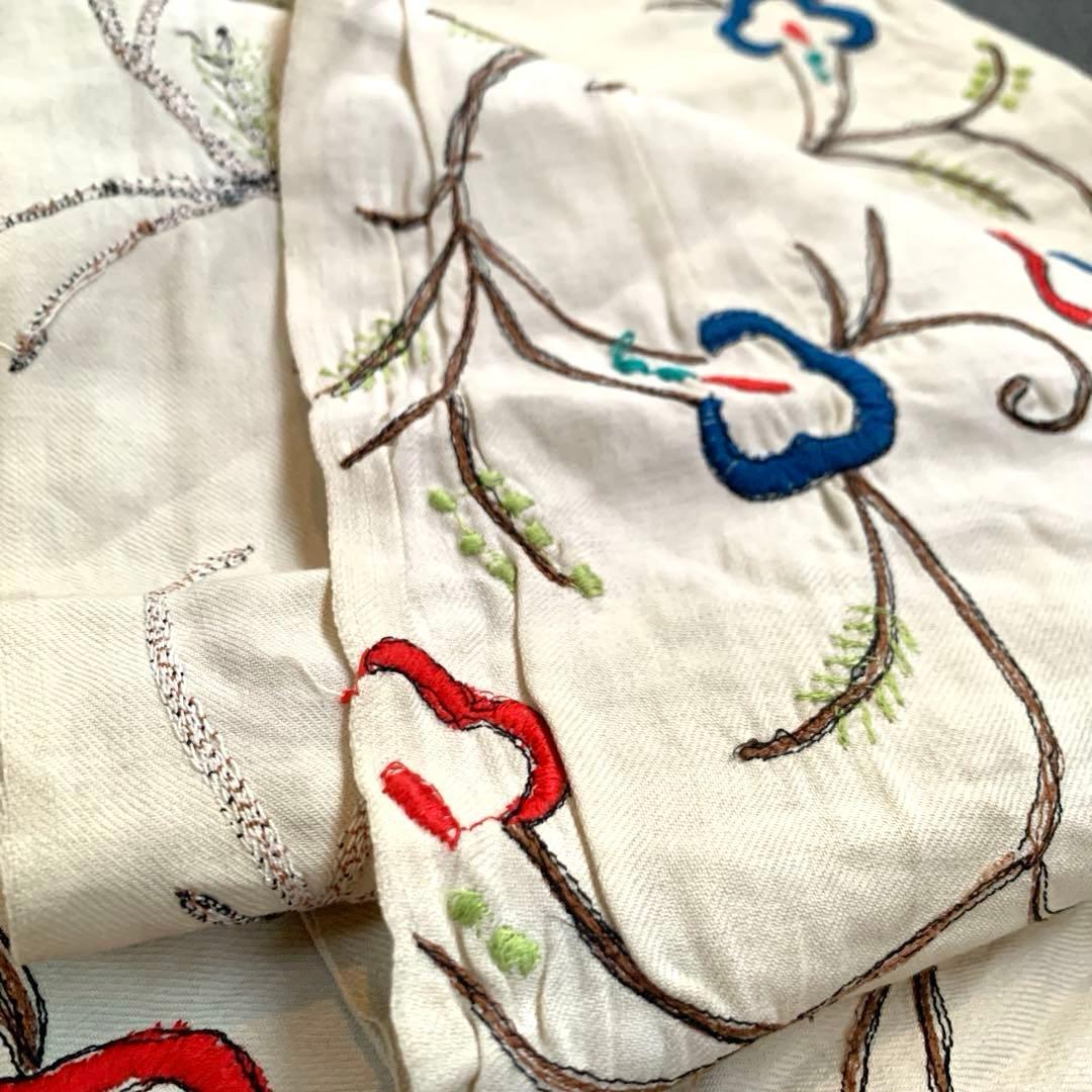vintage 刺繍　ショール ストール