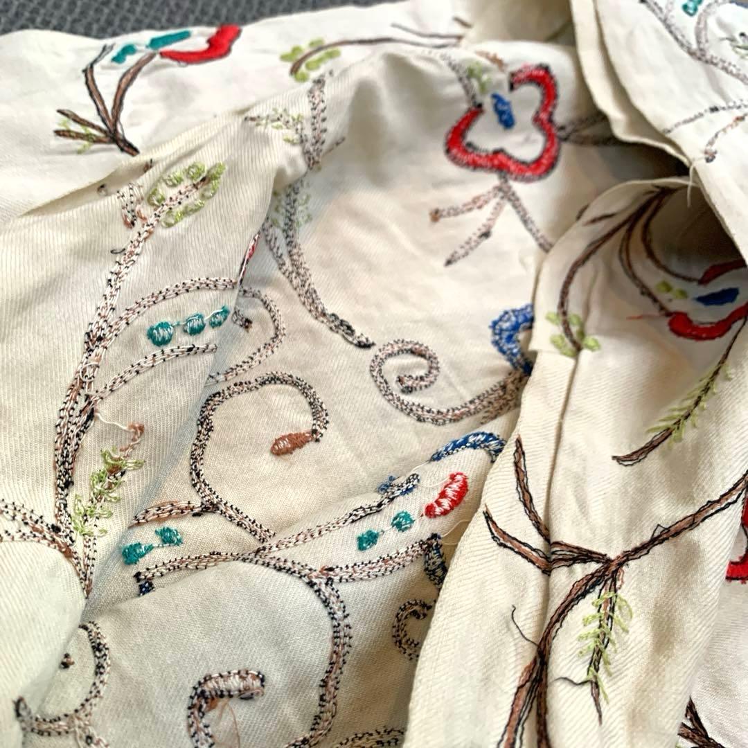 vintage 刺繍　ショール ストール