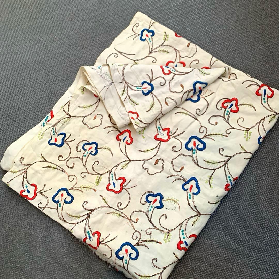 vintage 刺繍　ショール ストール