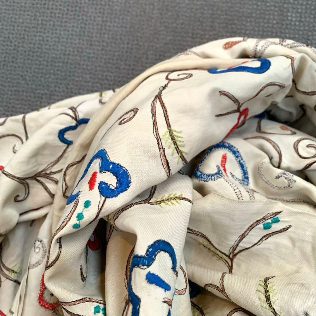 vintage 刺繍　ショール ストール