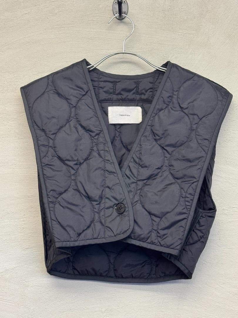 TODAYFUL ブラック キルティングショートベスト