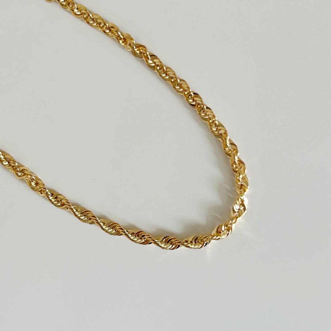 大特価✨早いもの勝ち❣️新品18金 K18 ロープチェーン ブレスレット 18cm