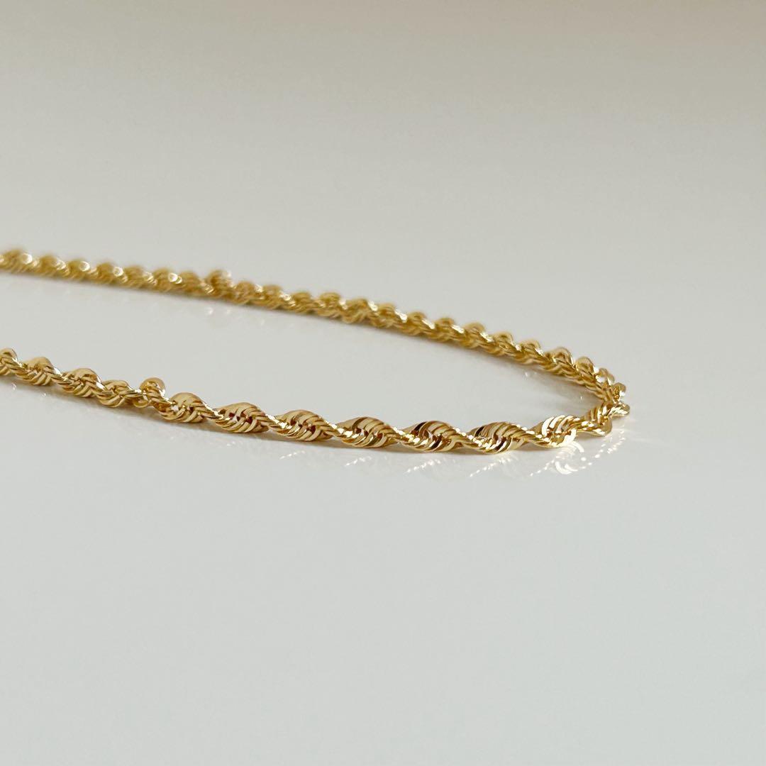 大特価✨早いもの勝ち❣️新品18金 K18 ロープチェーン ブレスレット 18cm
