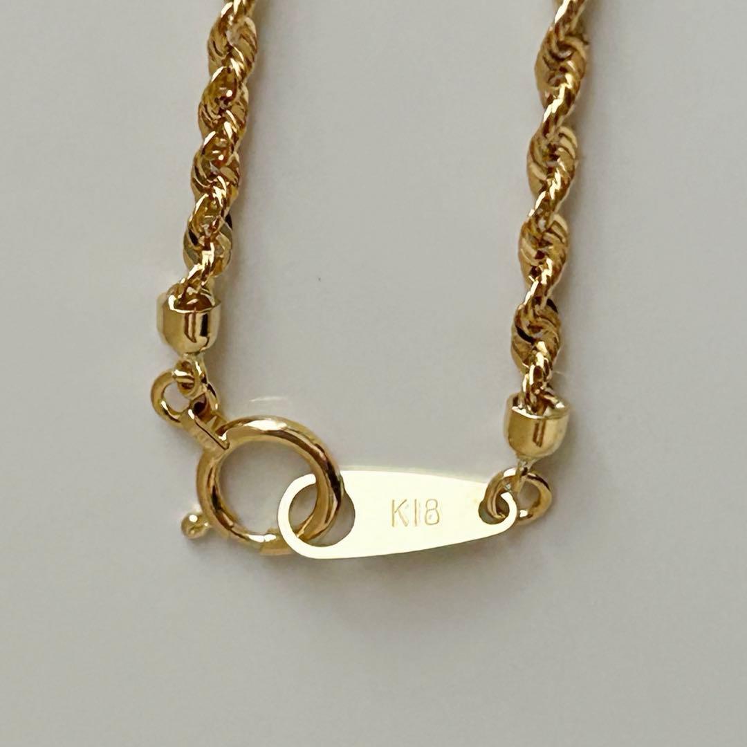 大特価✨早いもの勝ち❣️新品18金 K18 ロープチェーン ブレスレット 18cm