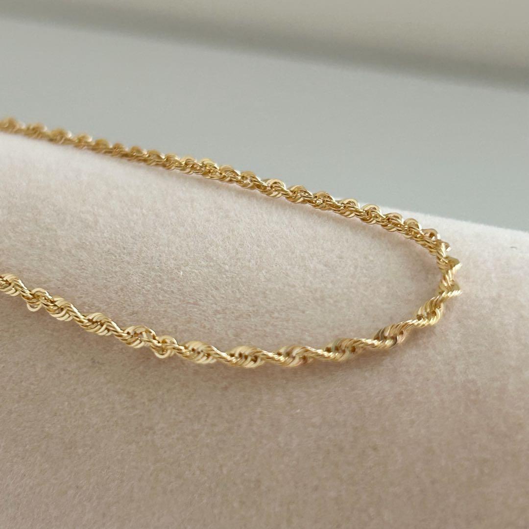 大特価✨早いもの勝ち❣️新品18金 K18 ロープチェーン ブレスレット 18cm