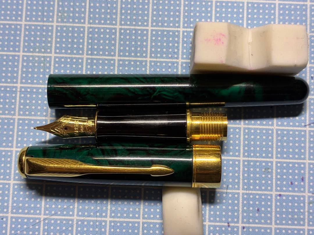 Parker Sonnet万年筆 緑 ツートンカラー M
