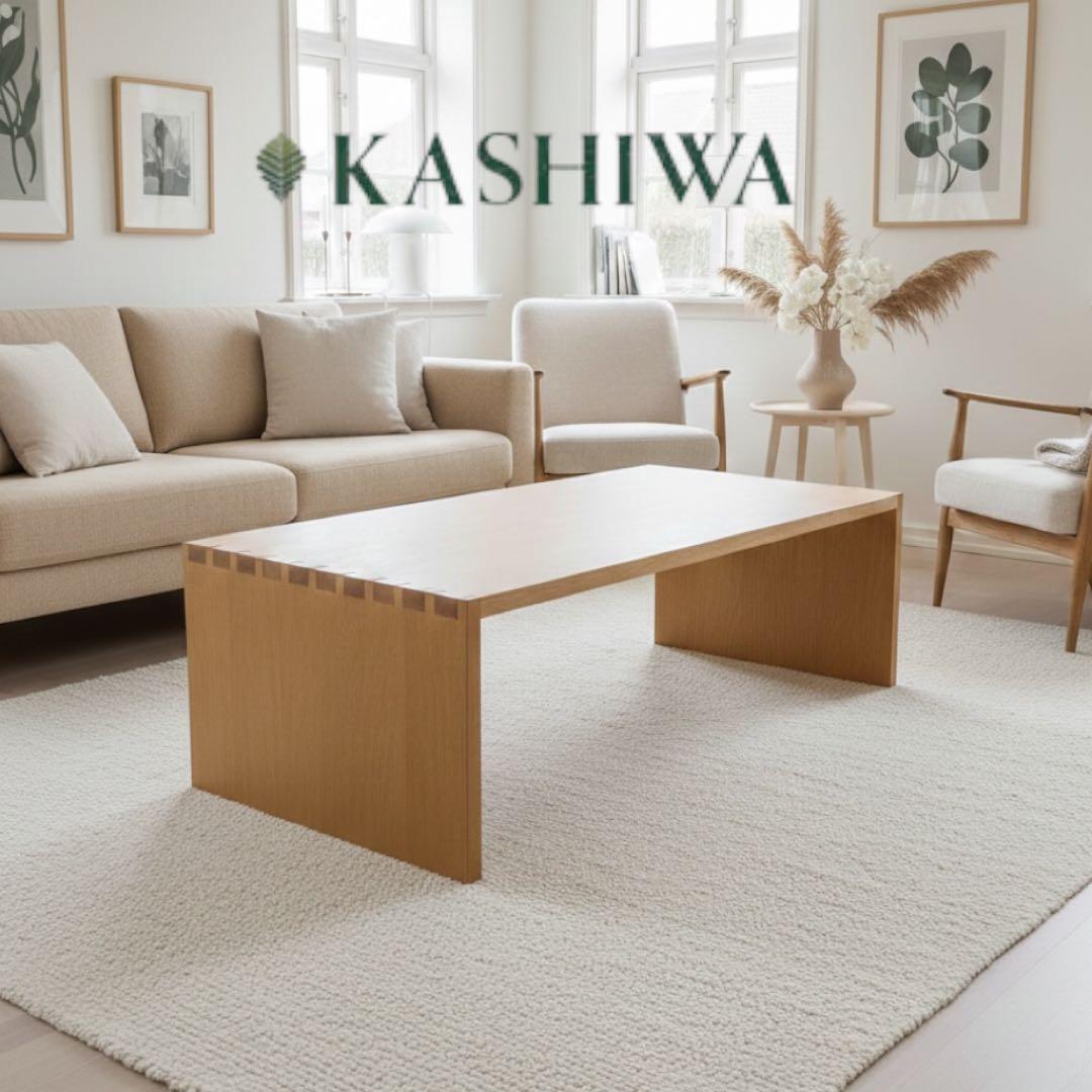 美品　柏木工　ローテーブル　センターテーブル　オーク　無垢材