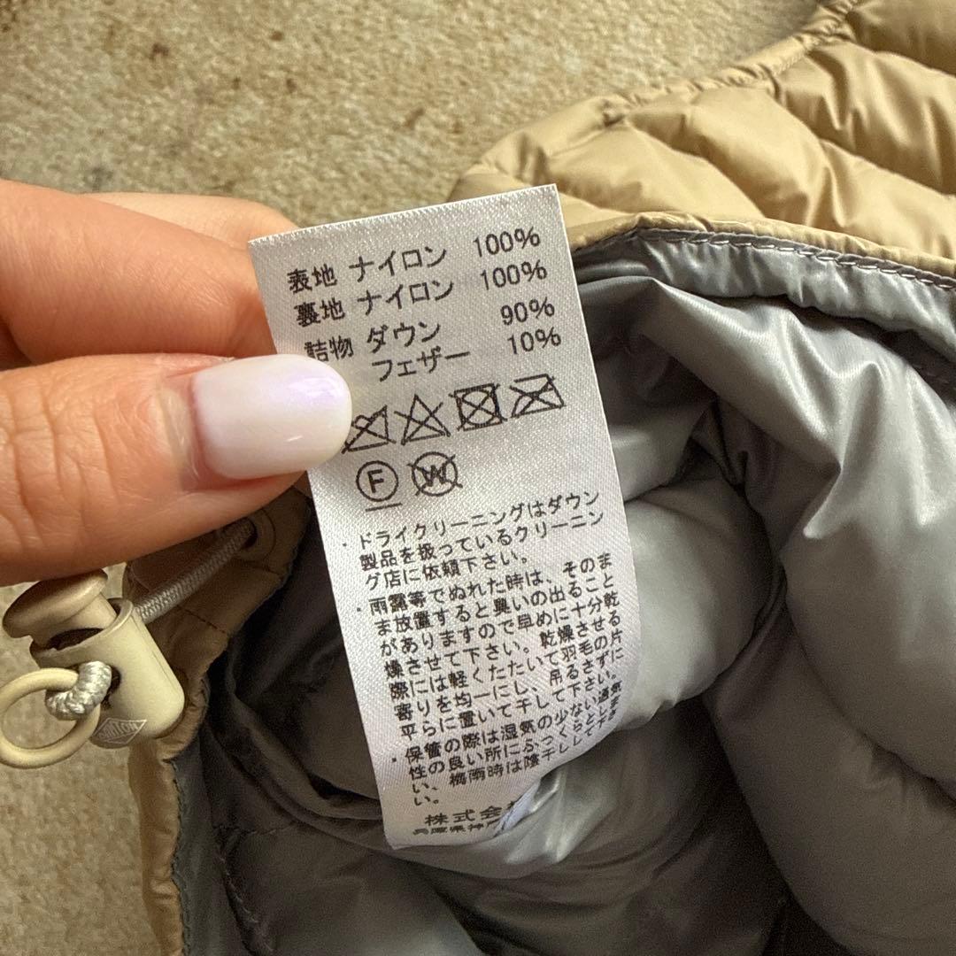 DANTON　 ダントン　ベージュ　インナーダウンベスト 36