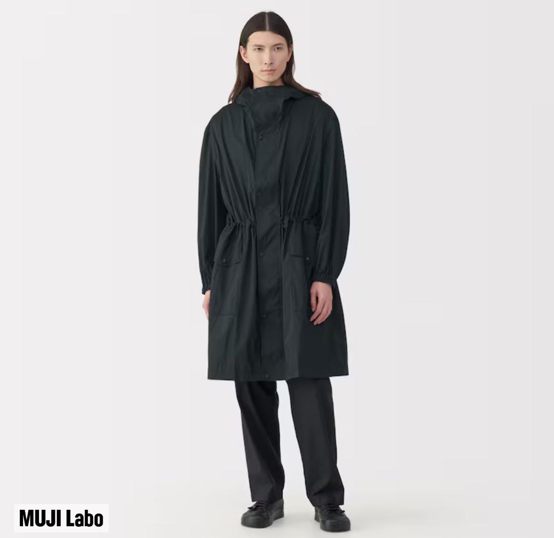 MUJILabo 軽量撥水ナイロンフード付きコート 紳士Ｍ