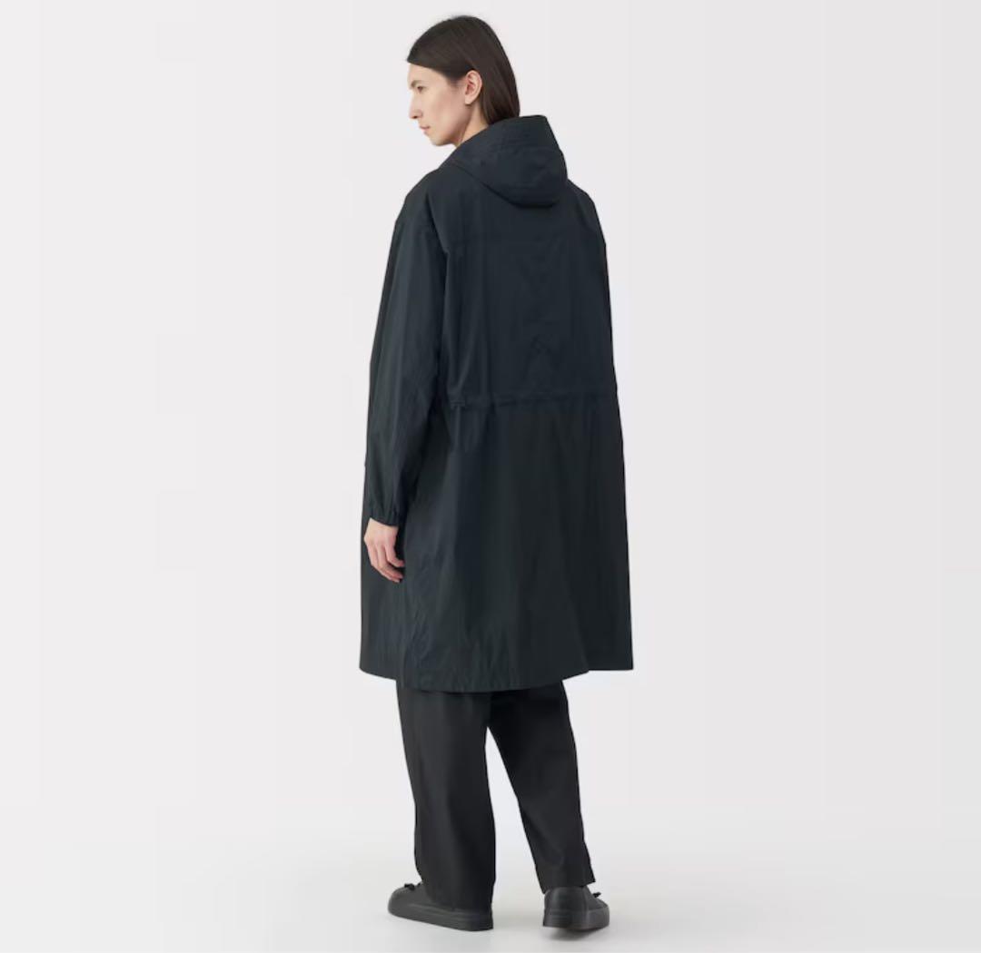 MUJILabo 軽量撥水ナイロンフード付きコート 紳士Ｍ
