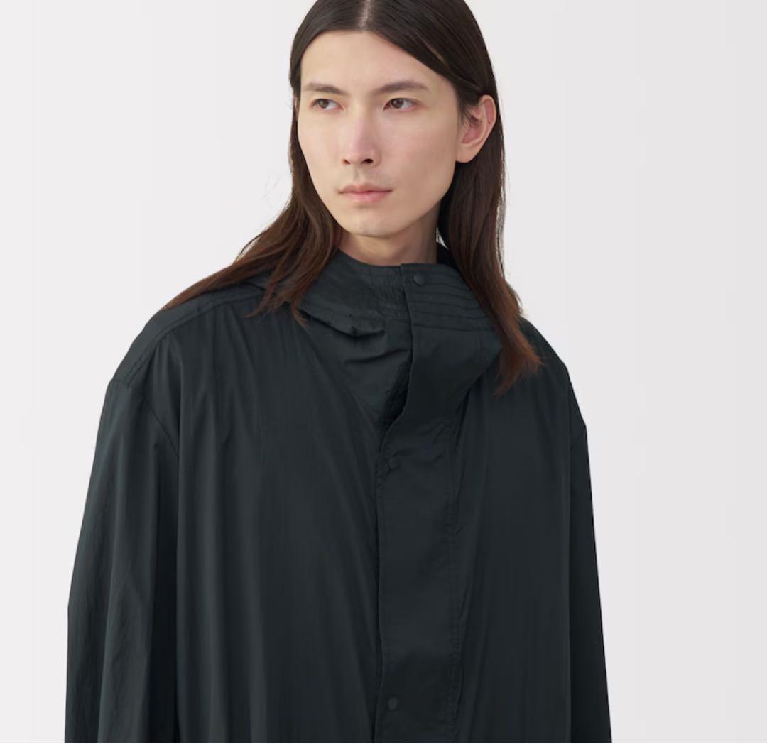 MUJILabo 軽量撥水ナイロンフード付きコート 紳士Ｍ