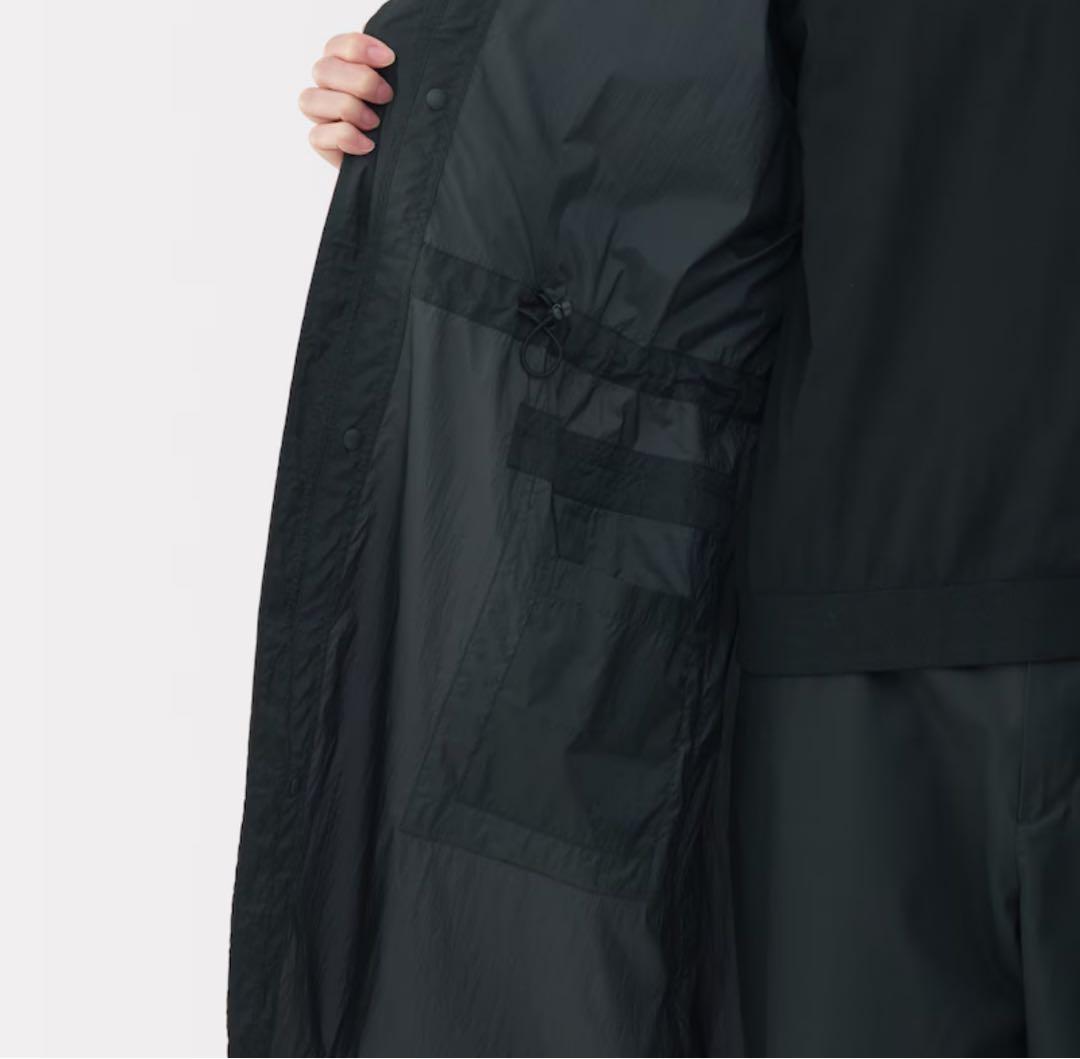 MUJILabo 軽量撥水ナイロンフード付きコート 紳士Ｍ