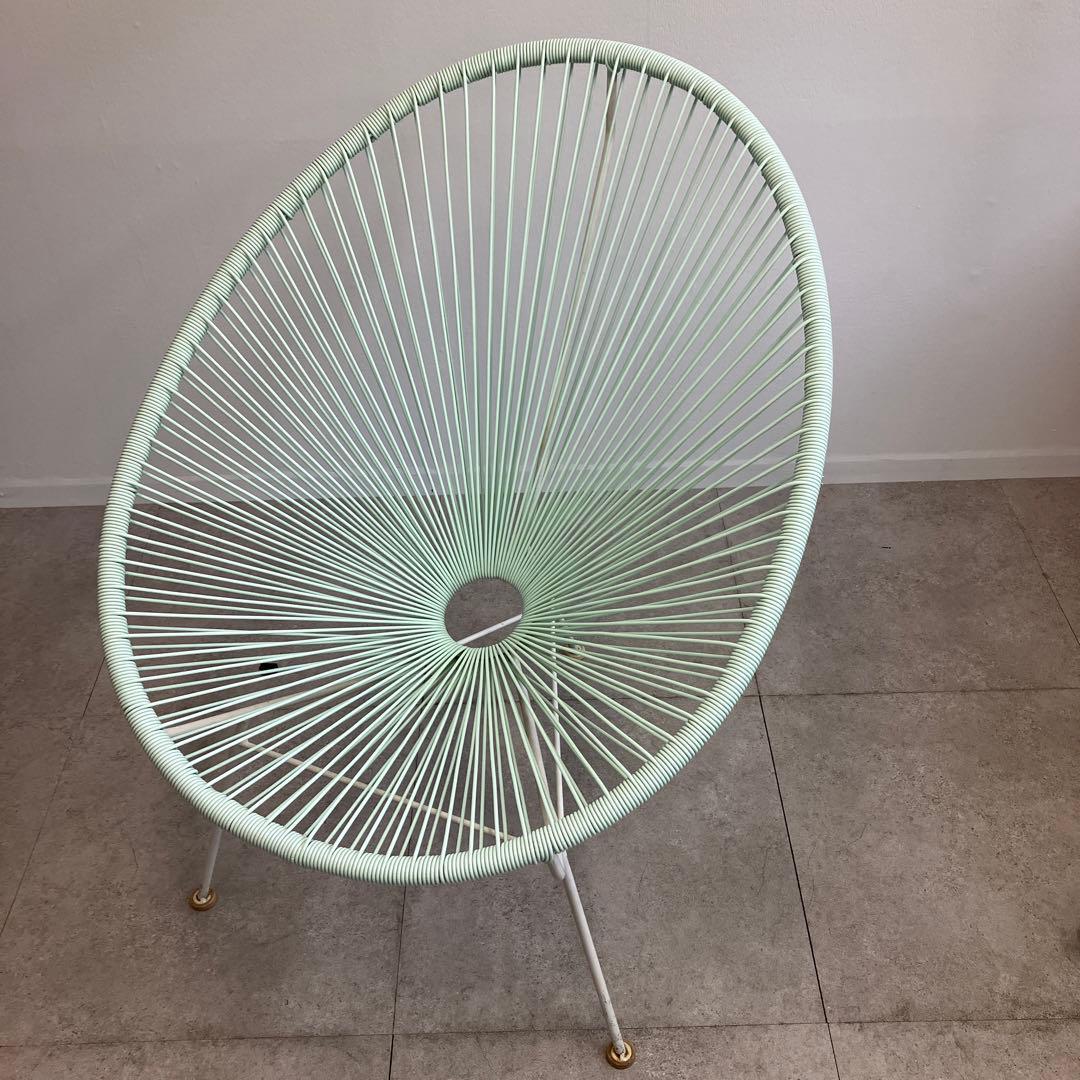 〈引き取り限定〉アカプルコチェア ミントグリーン ロッキング メトロクス