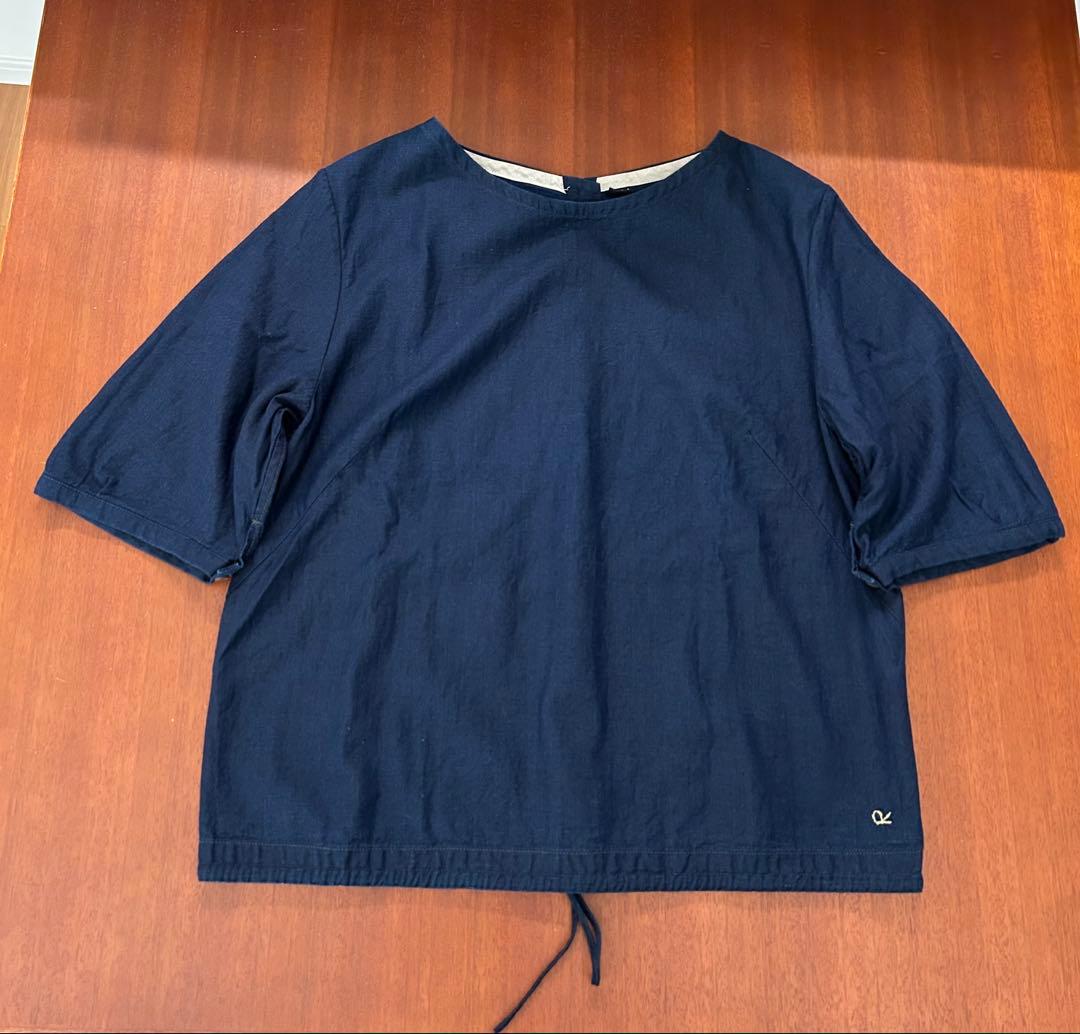 45R ゴマデニムのブラウス　インディゴ　3-L