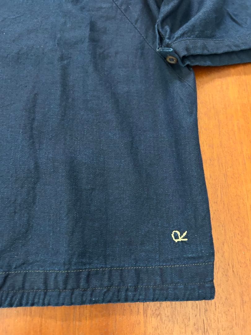 45R ゴマデニムのブラウス　インディゴ　3-L