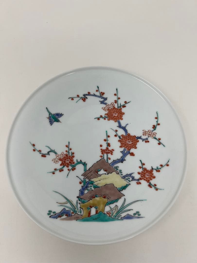 十四代 酒井田柿右衛門 錦梅鳥文額皿