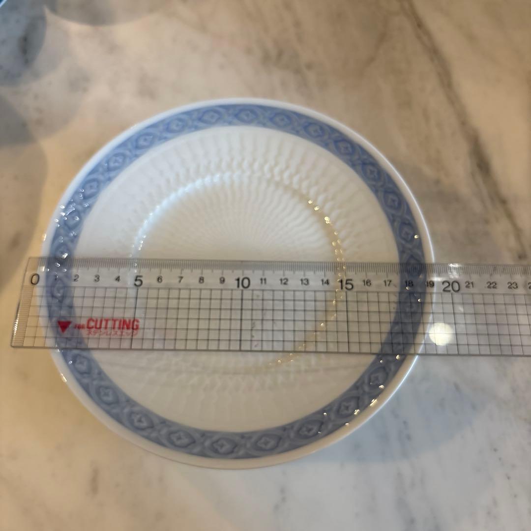 ロイヤルコペンハーゲン白と青の波模様皿 6枚セット