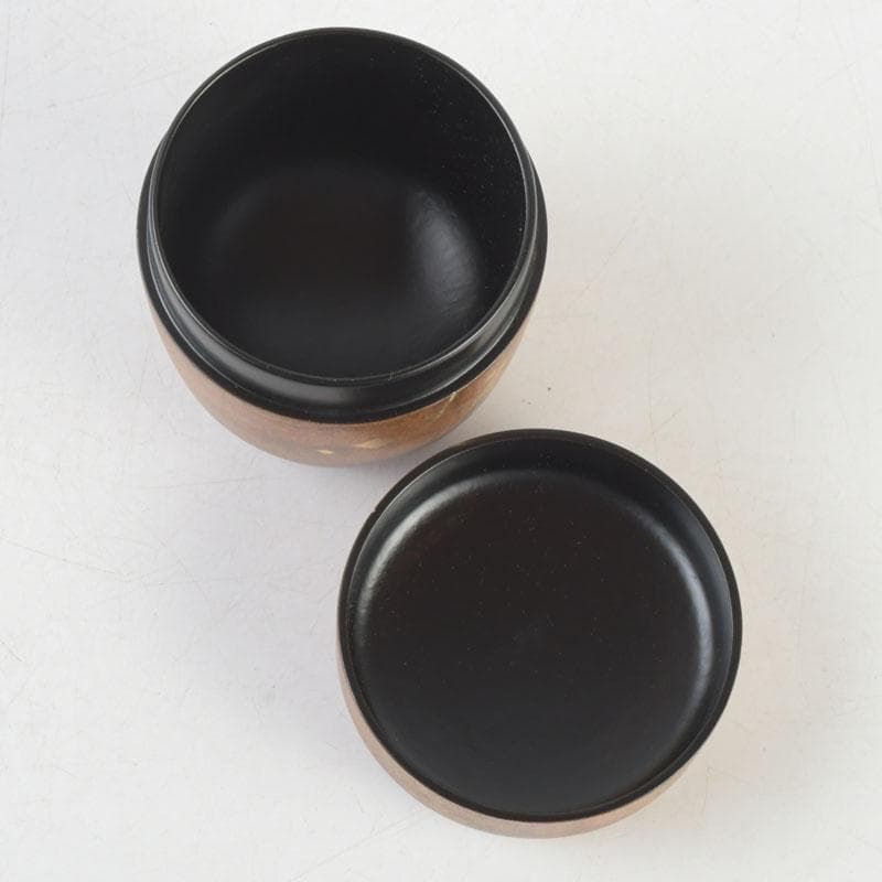 茶道具　蒔絵師　中林貴山作　金箔散　和紙貼　中棗　共箱　V　9764