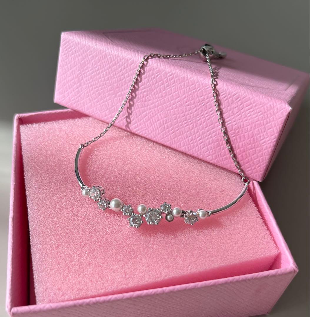 スワロフスキー　パールとクリスタルのブレスレット