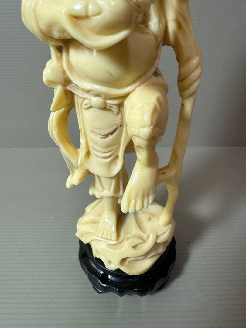 2875 根付　老人　置物　骨董品　時代物