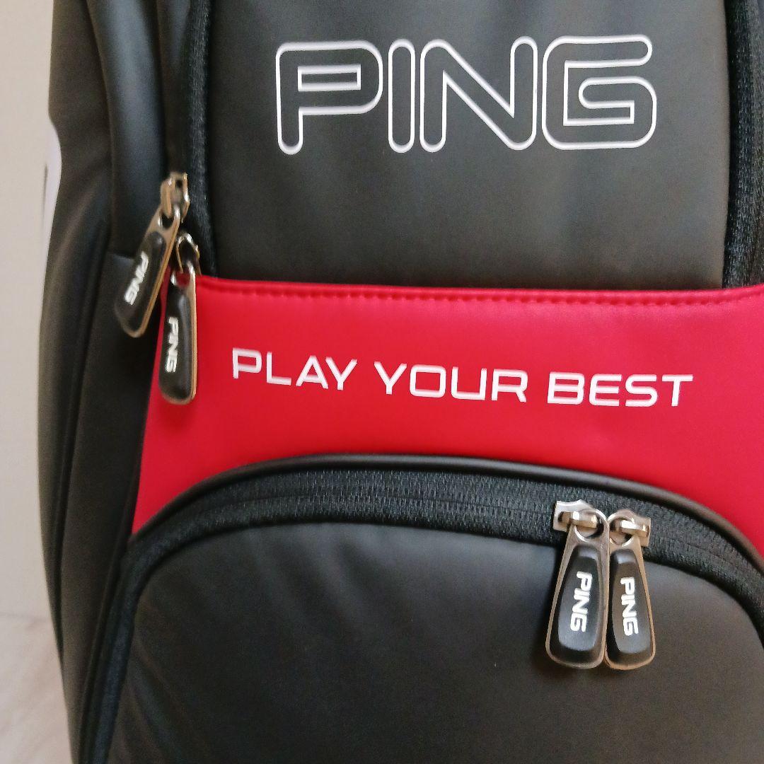 ＰＩＮＧ ピン ゴルフ キャディバッグ９型【ブラック/レッド】美品！